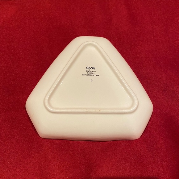 NIB vintage Spode Christmas Tree Tree-Shaped Dish in original box - Picture 4 of 5